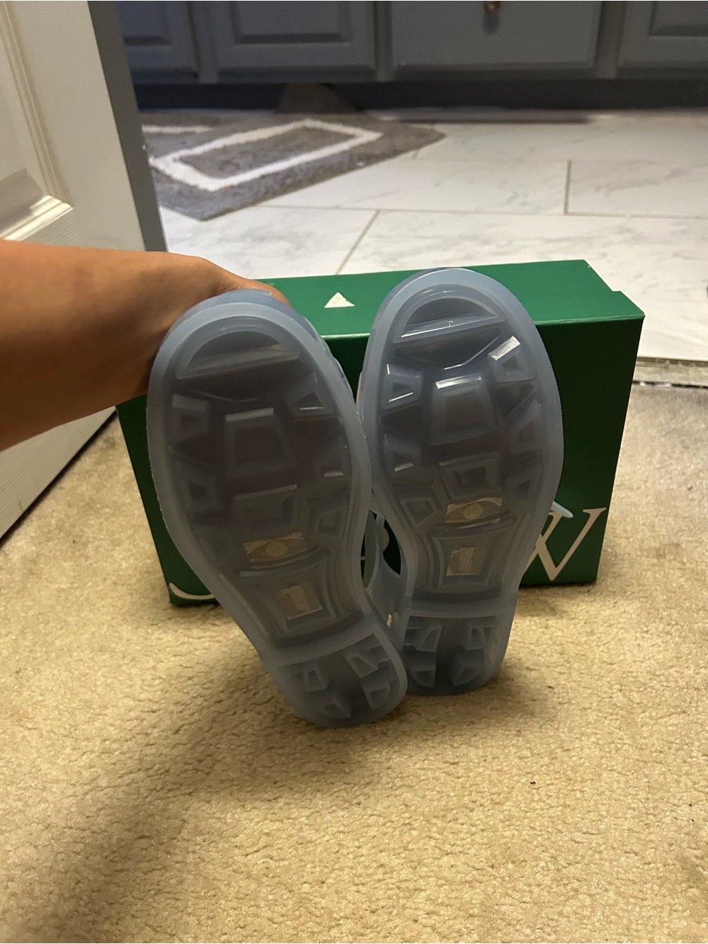 J CREW jelly fisherman sandals in light blue. - Picture 11 of 15